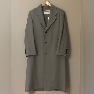 AMI Alexandre Mattiussi Taupe Oversized Wool Long Coat NWT Size 48